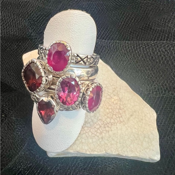 Stackable rings genuine gemstones - Picture 7 of 16